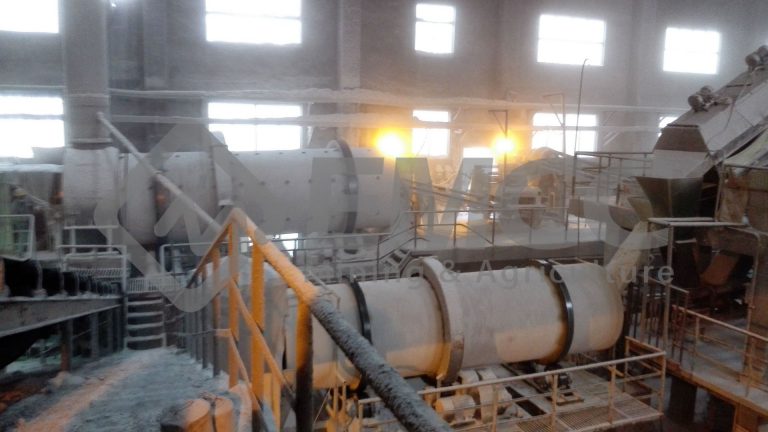 Physical picture of drum granulation production line